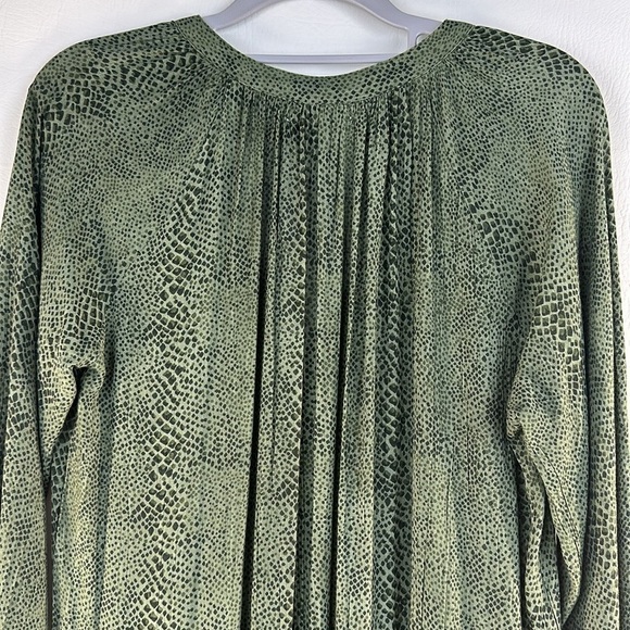 Karyn Seo Snake Print Long Sleeve Tiered Maxi Dress - Picture 9 of 12